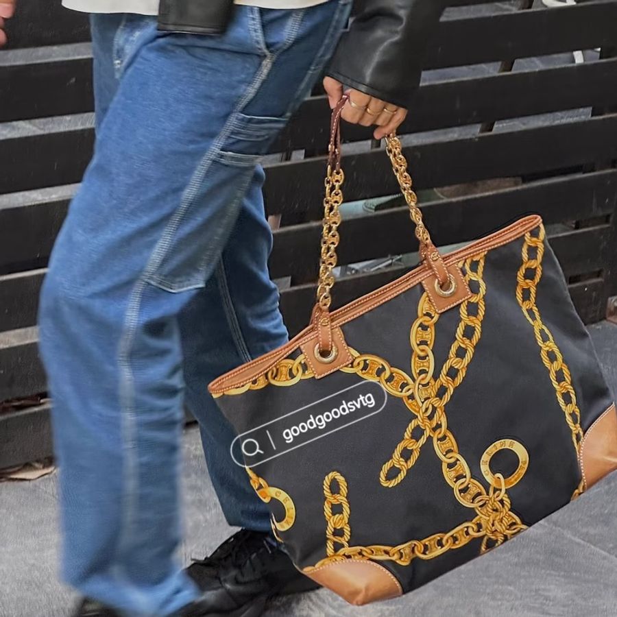 CELINE vintage 深藍 托特包 肩背包 手提包 購物包 購物袋 登機袋-4