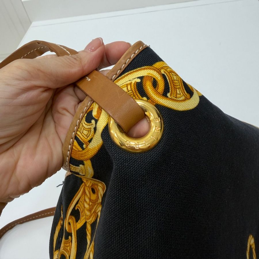 CELINE vintage 深藍 托特包 肩背包 手提包 購物包 購物袋 登機袋-13