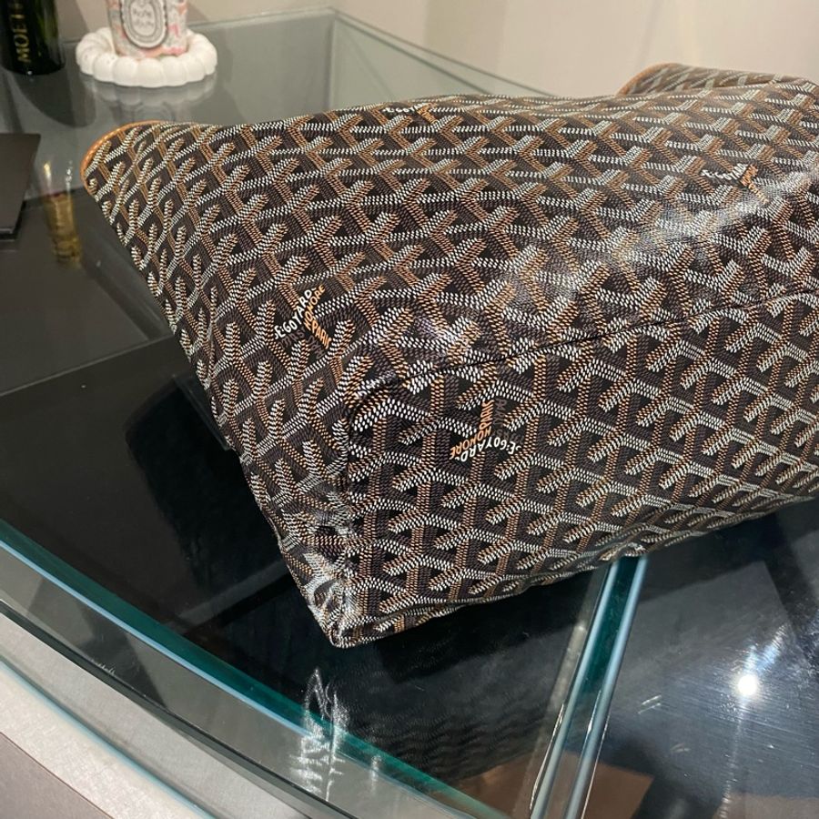 Goyard 亞麻棕色tote-5