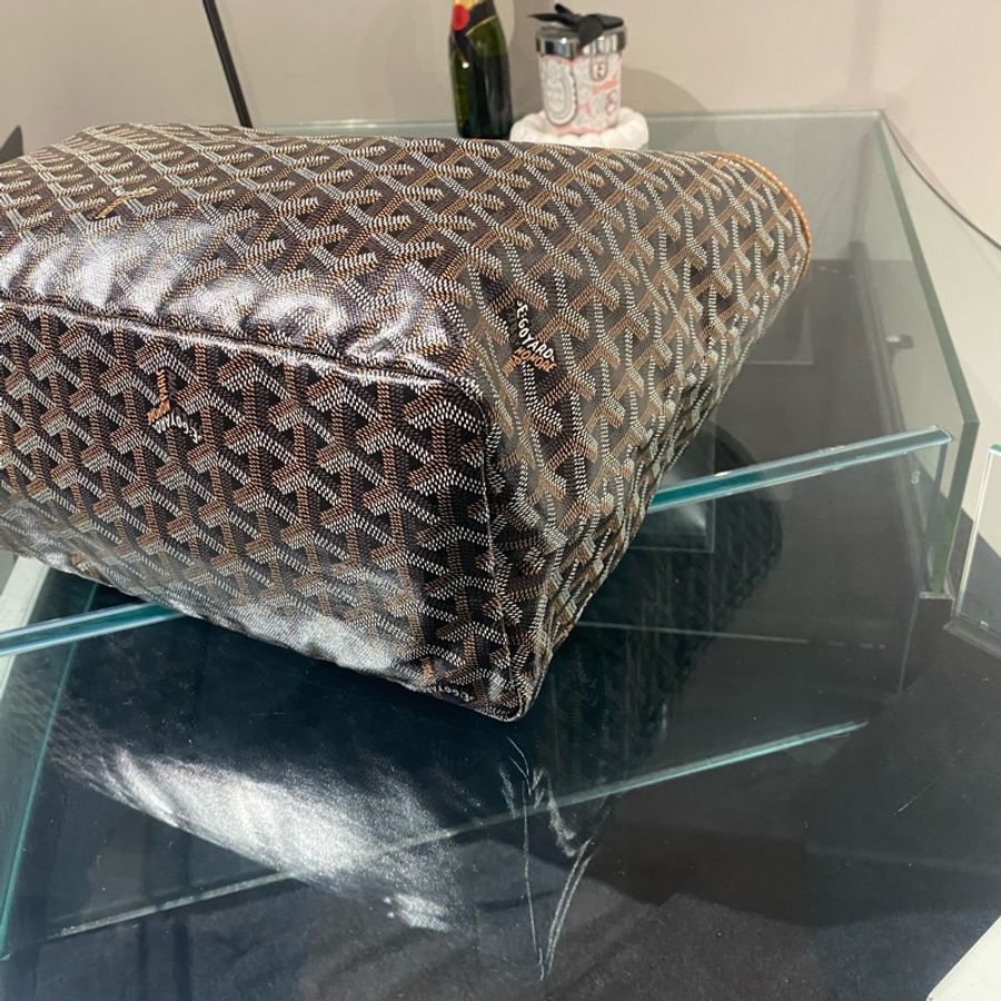 Goyard 亞麻棕色tote-6