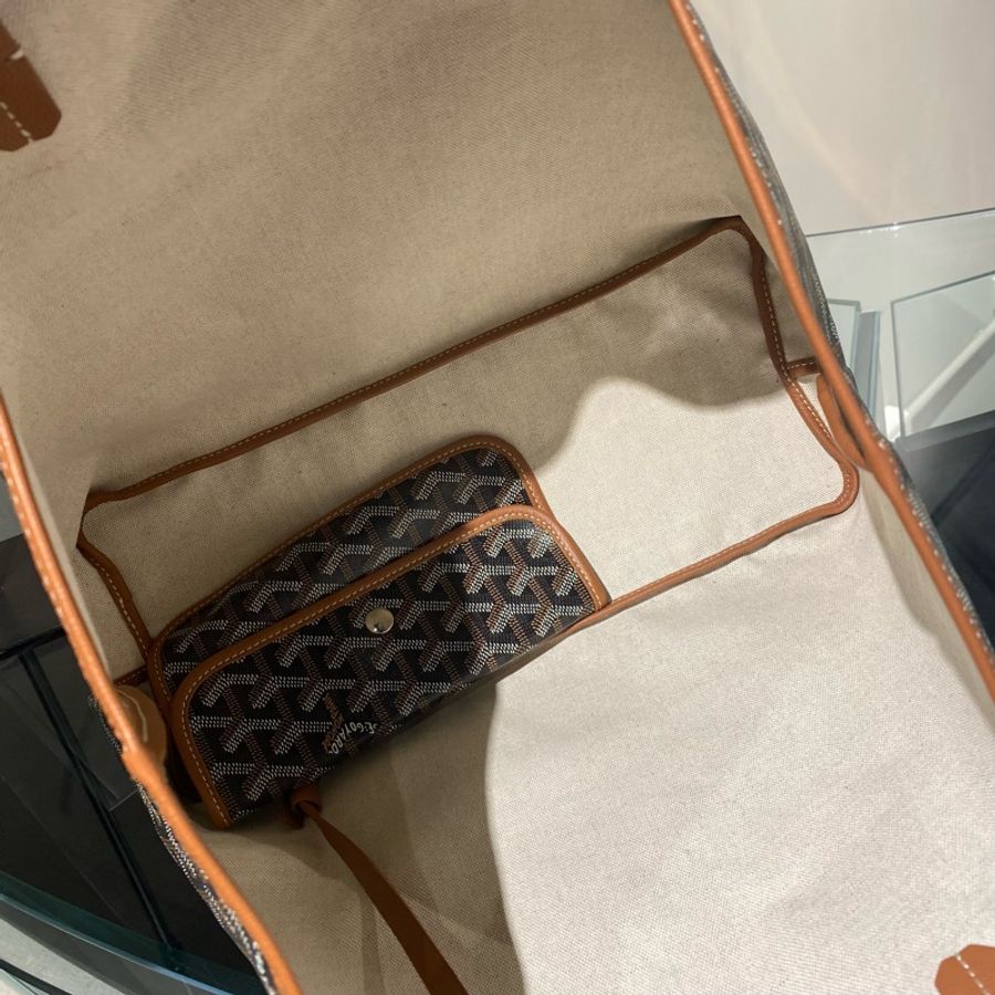 Goyard 亞麻棕色tote-7