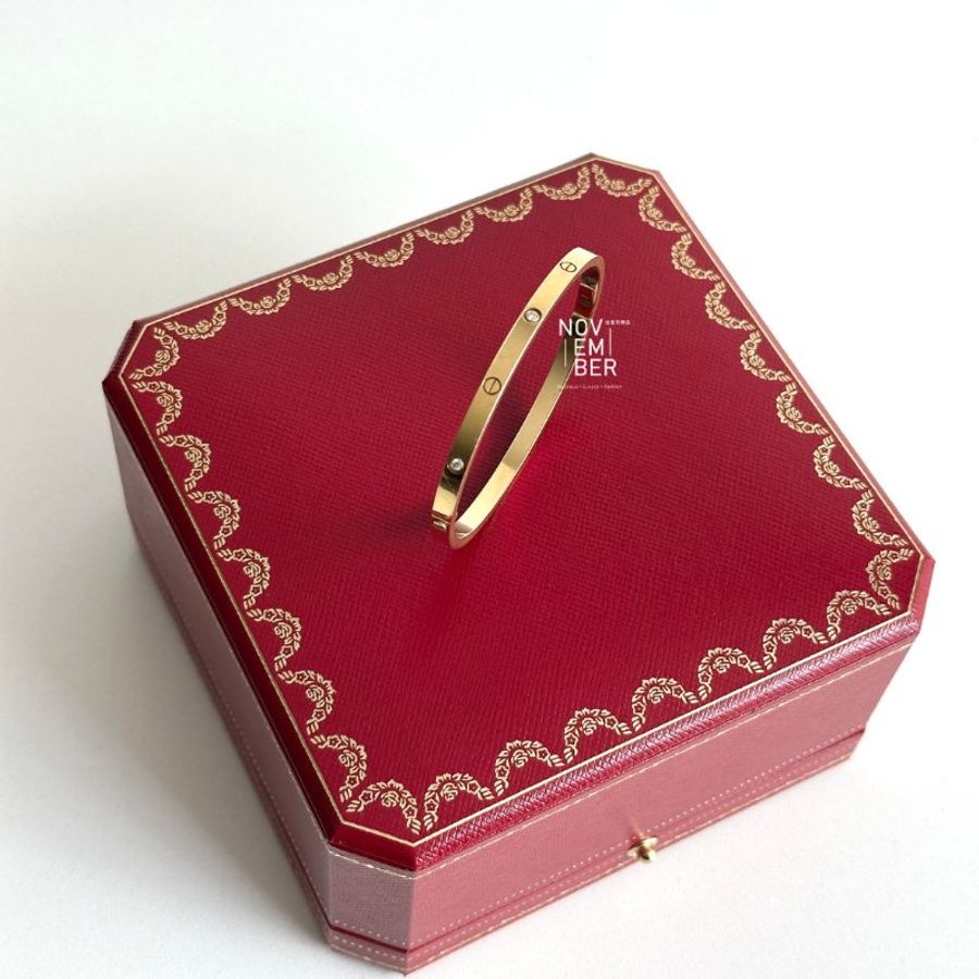 99新🆕 Cartier 卡地亞 LOVE手環 小型款6顆鑽石-4