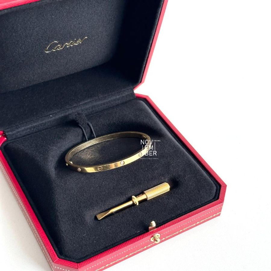 99新🆕 Cartier 卡地亞 LOVE手環 小型款6顆鑽石-5