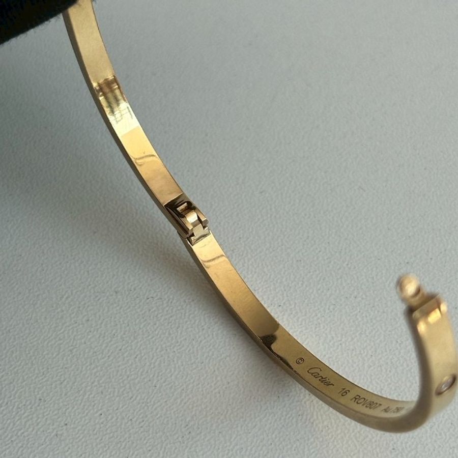 99新🆕 Cartier 卡地亞 LOVE手環 小型款6顆鑽石-7