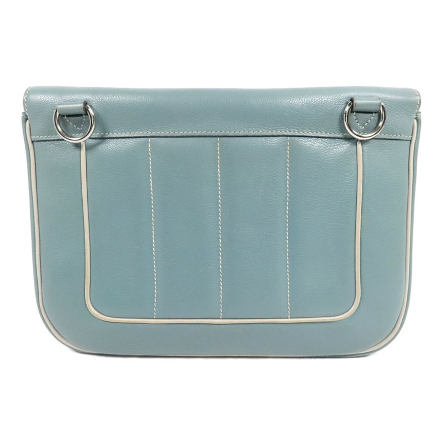 HERMES Evercolor皮革Berline 28肩背袋Ciel/Gris Perle-1