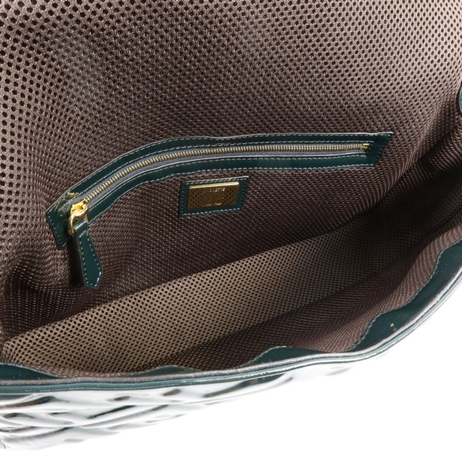 FENDI 漆皮皮革Baguette Large手挽肩背兩用袋-4
