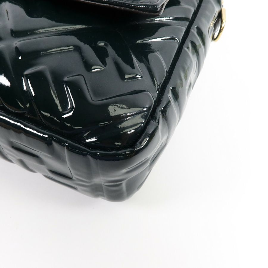 FENDI 漆皮皮革Baguette Large手挽肩背兩用袋-11