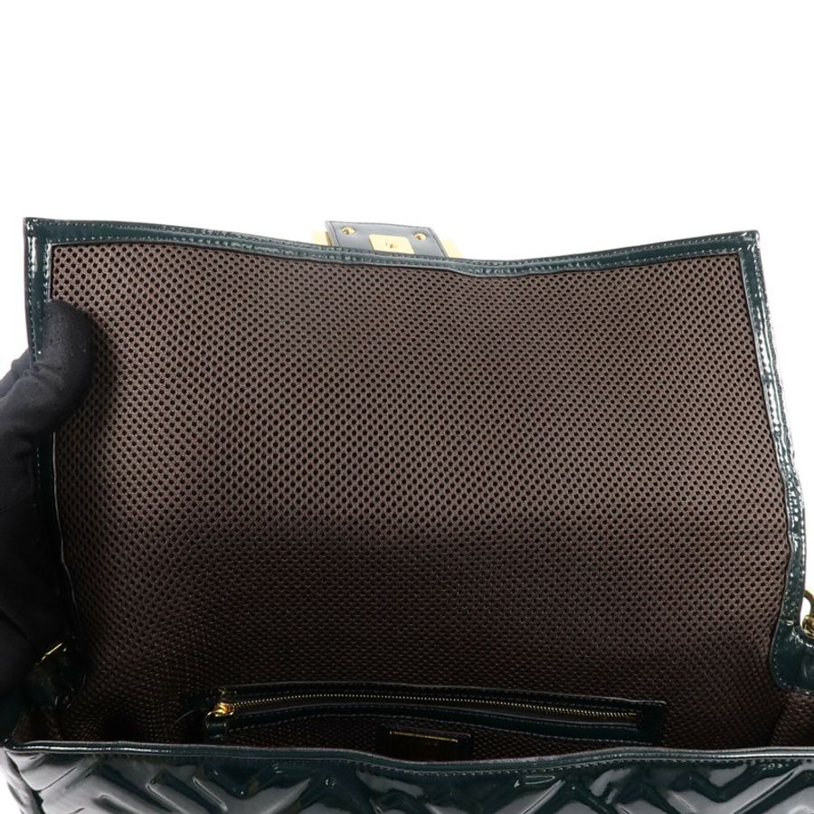 FENDI 漆皮皮革Baguette Large手挽肩背兩用袋-15