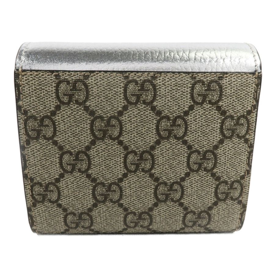GUCCI 塗層帆布/牛皮皮革GG Marmont Wallet錢包-1
