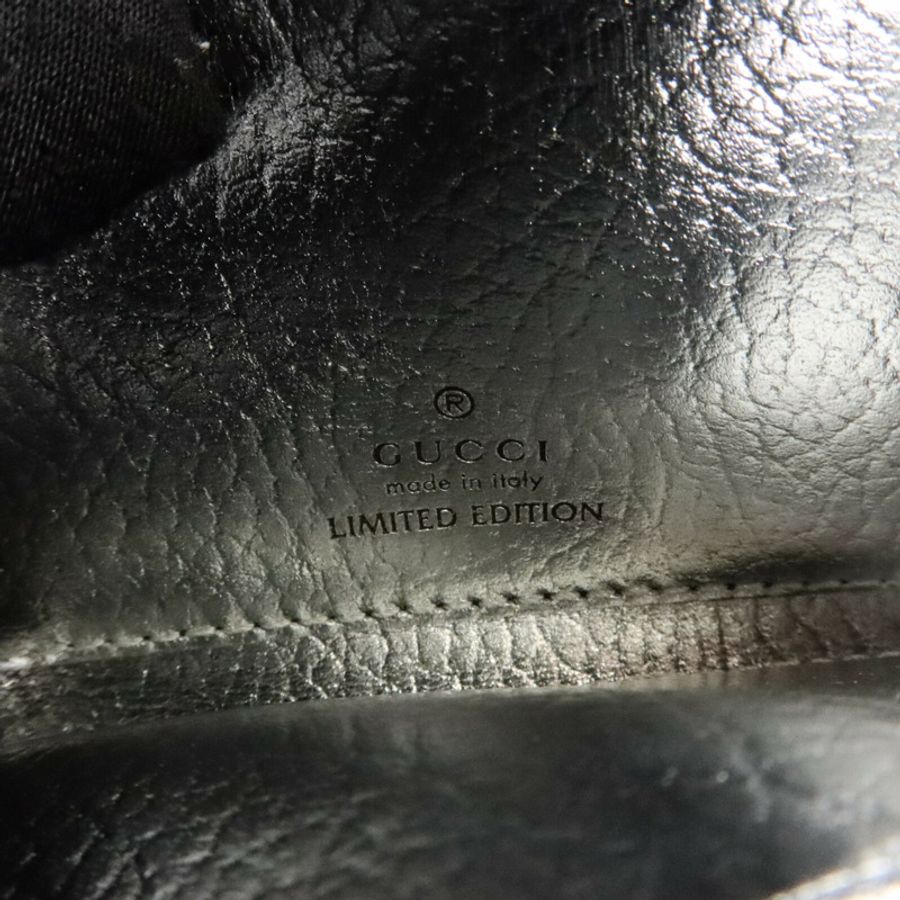 GUCCI 塗層帆布/牛皮皮革GG Marmont Wallet錢包-6