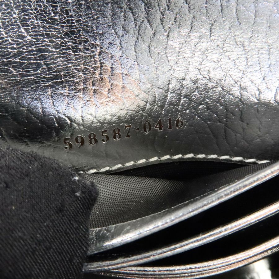 GUCCI 塗層帆布/牛皮皮革GG Marmont Wallet錢包-7
