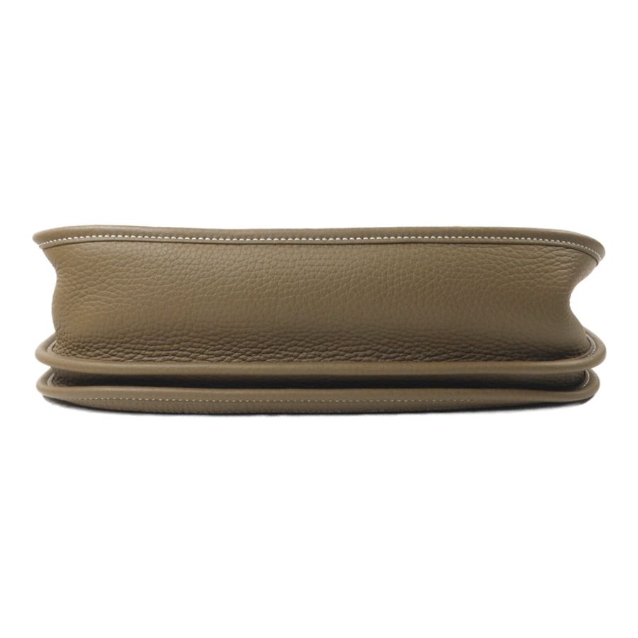 HERMES Clemence皮革Evelyne PM肩背袋Etoupe-3