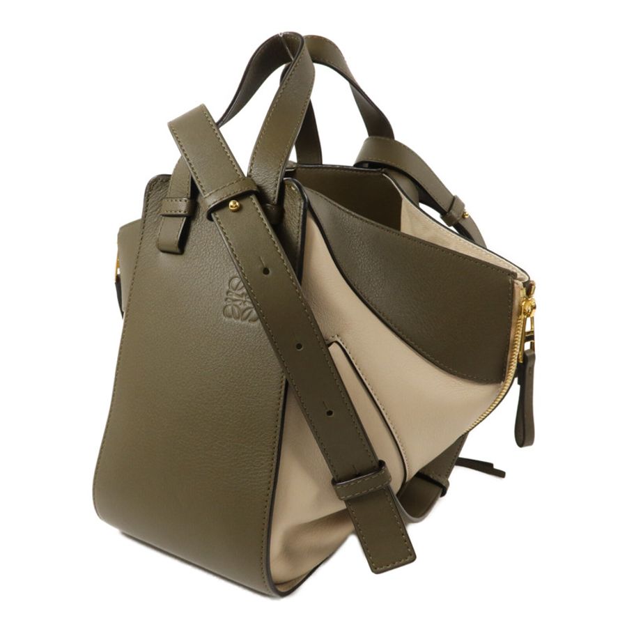 LOEWE 牛皮皮革Hammock Small手挽肩背兩用袋-2