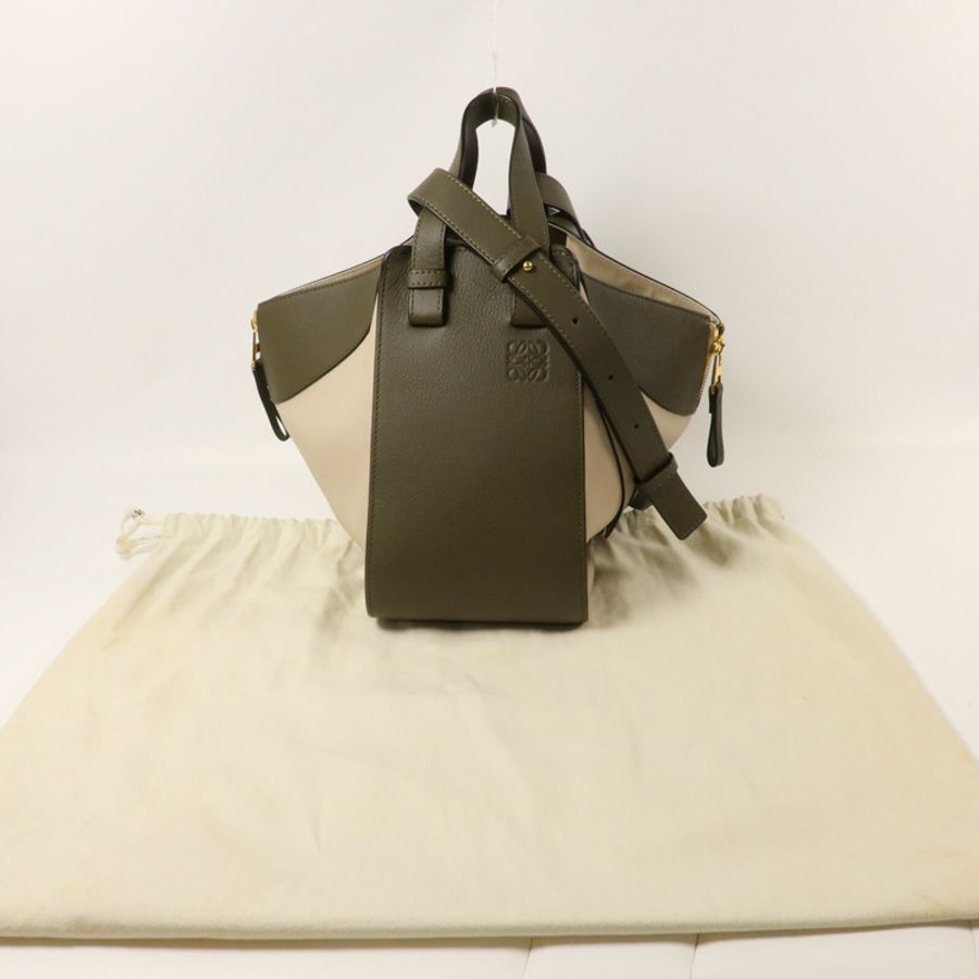 LOEWE 牛皮皮革Hammock Small手挽肩背兩用袋-8