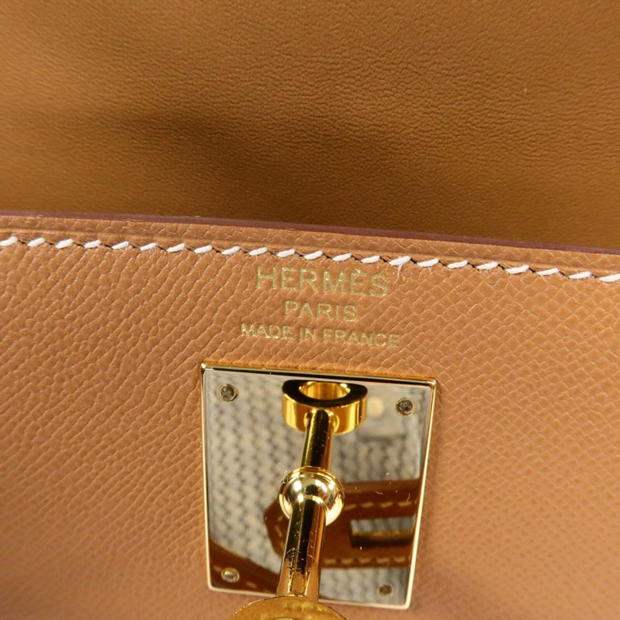 HERMES MadameKelly Elan肩背袋Gold-5