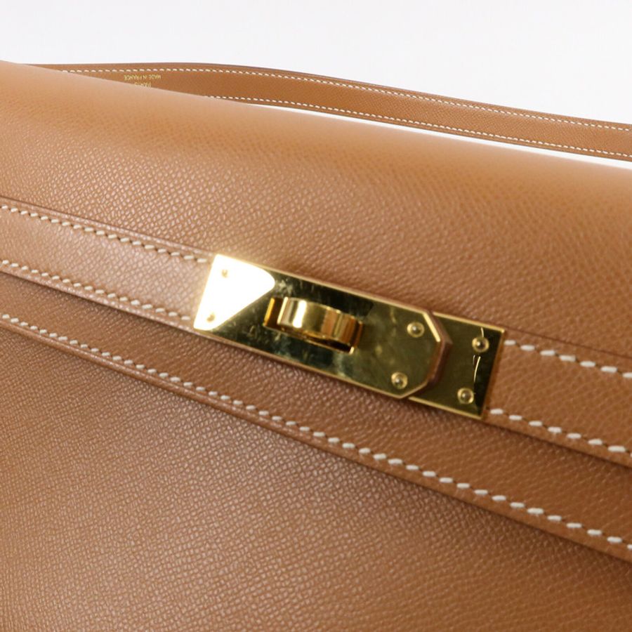 HERMES MadameKelly Elan肩背袋Gold-6