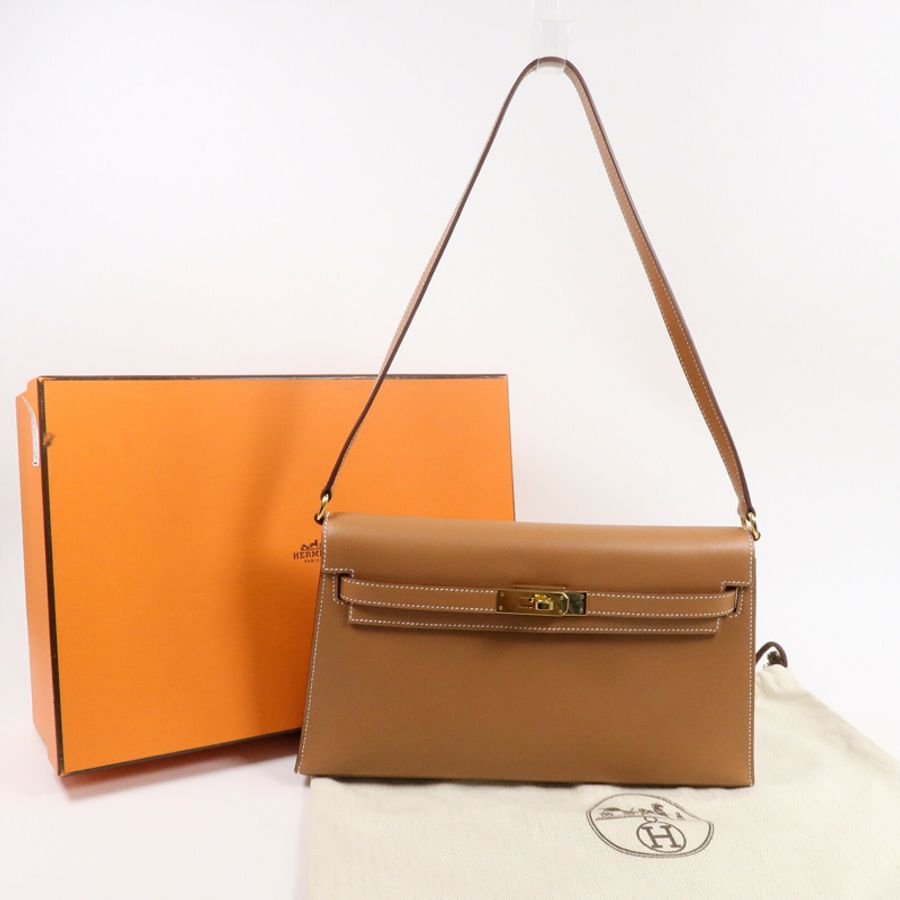 HERMES MadameKelly Elan肩背袋Gold-9