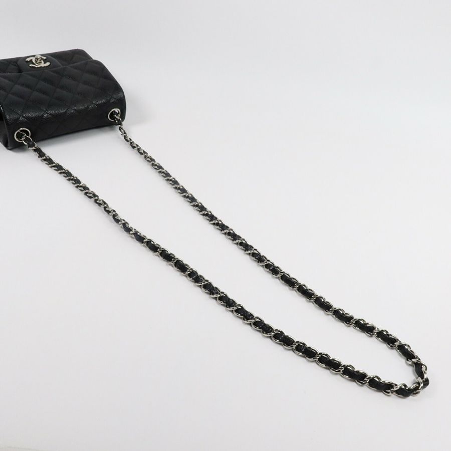 CHANEL 牛皮皮革Mini Classic 17鏈帶肩背袋-8