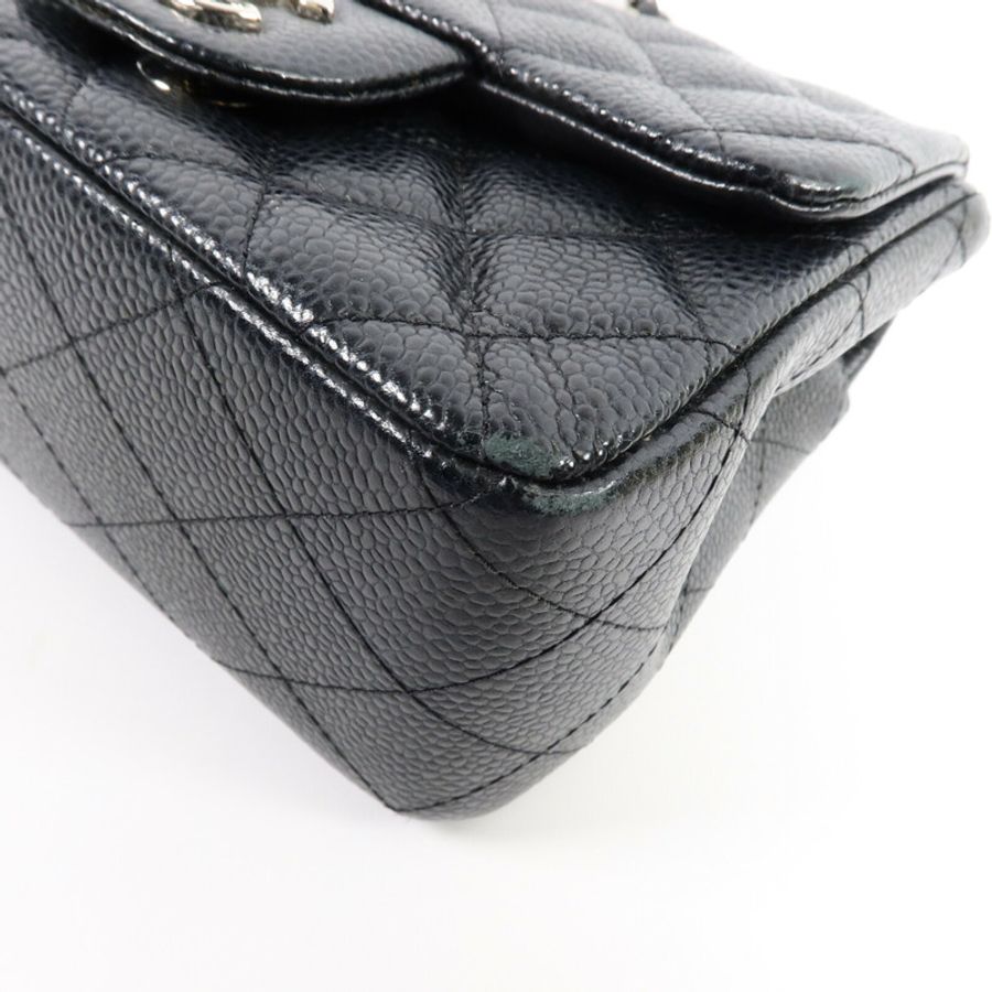 CHANEL 牛皮皮革Mini Classic 17鏈帶肩背袋-9