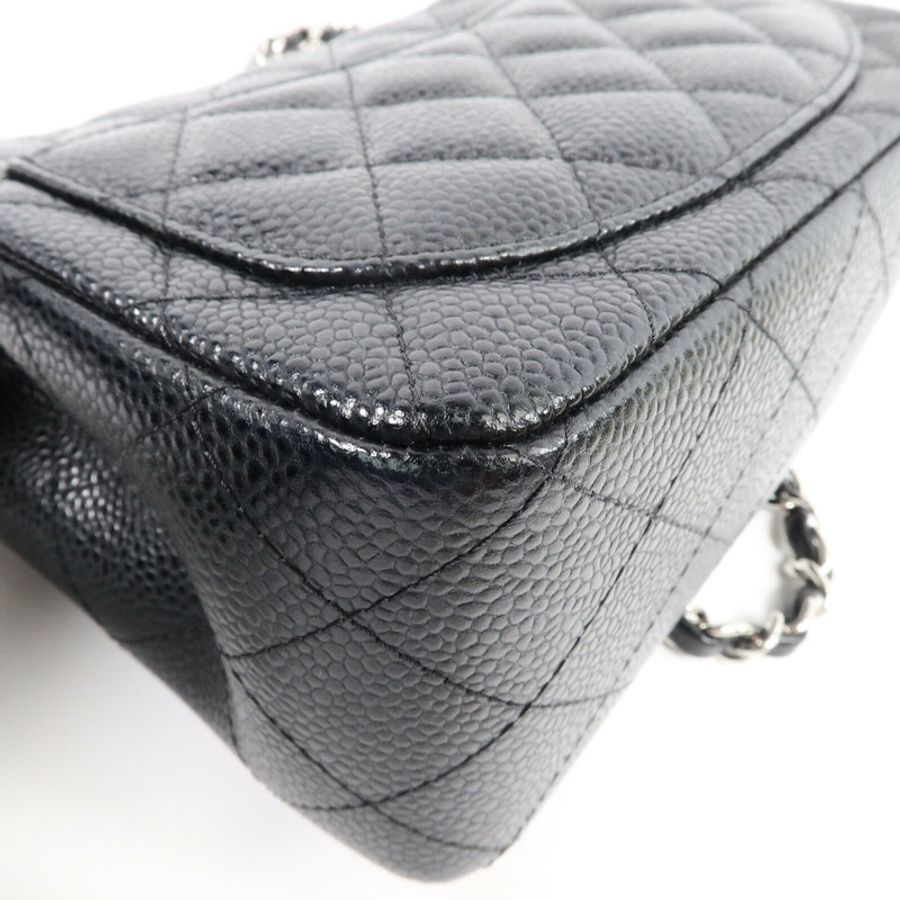 CHANEL 牛皮皮革Mini Classic 17鏈帶肩背袋-18