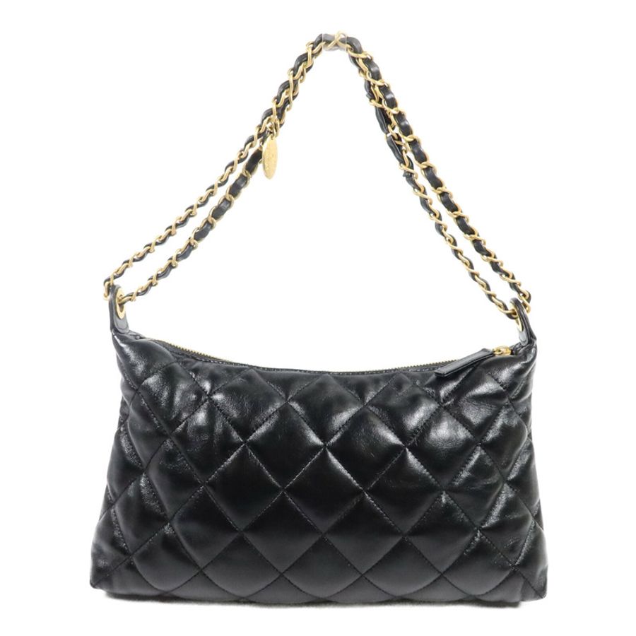 CHANEL 羊皮皮革Hobo Bag鏈帶肩背袋-1