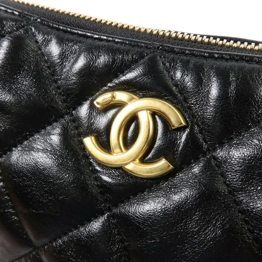 CHANEL 羊皮皮革Hobo Bag鏈帶肩背袋-6