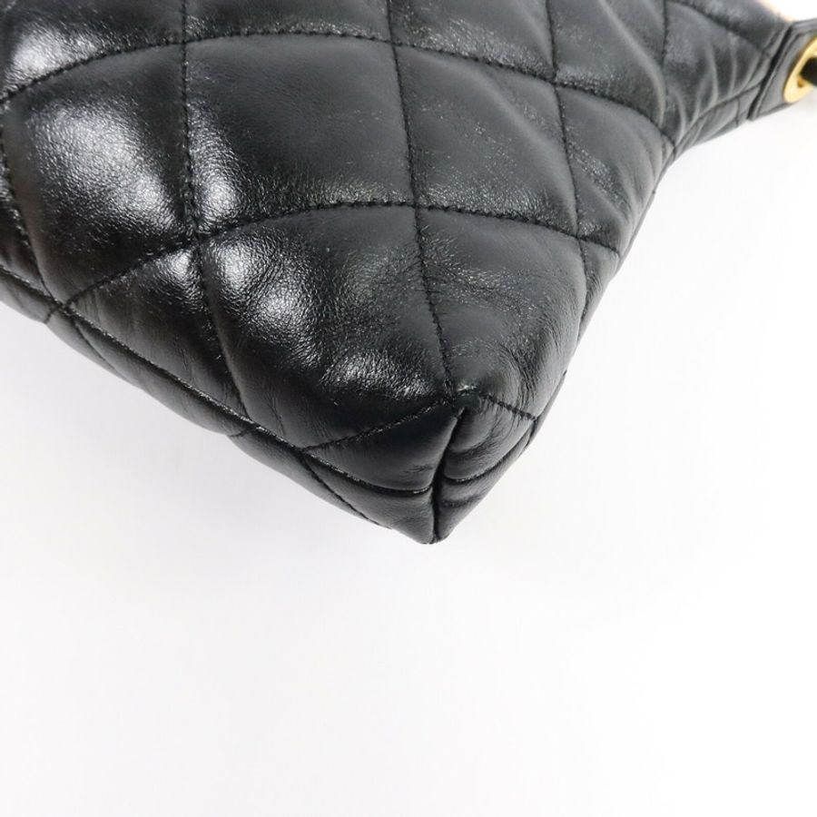CHANEL 羊皮皮革Hobo Bag鏈帶肩背袋-10