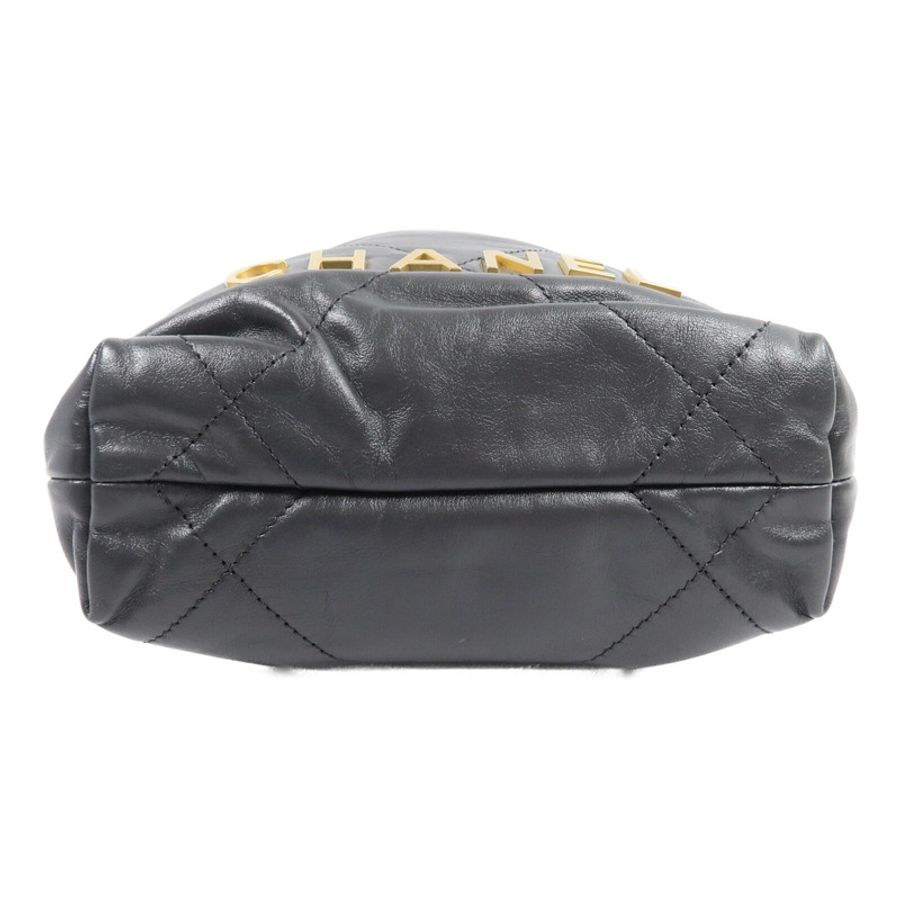 CHANEL 牛皮皮革Mini 22手挽肩背兩用袋-3
