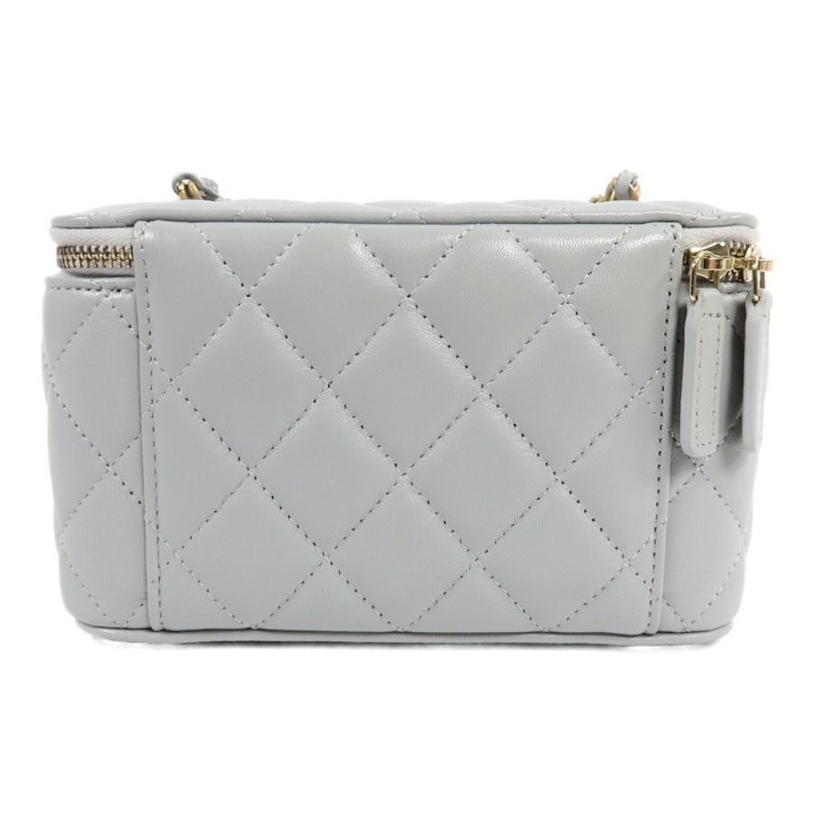 CHANEL 羊皮皮革Vanity Case With Gold Ball鏈帶手挽肩背兩用袋-1