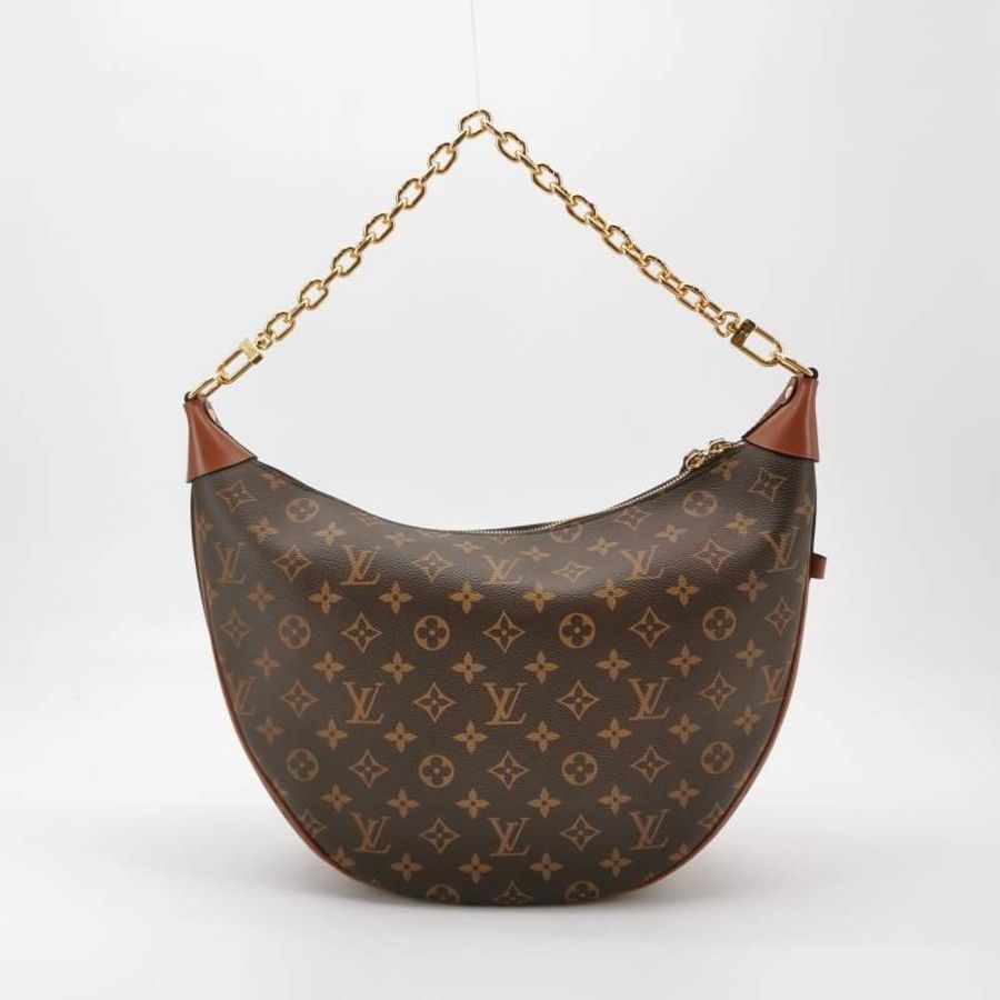 Louis Vuitton (LV) Loop牛皮Monogram印花子母包斜背包單肩包晶片款-3