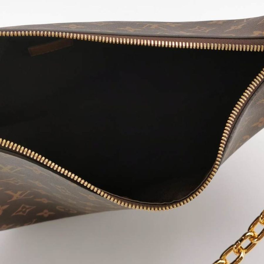 Louis Vuitton (LV) Loop牛皮Monogram印花子母包斜背包單肩包晶片款-6