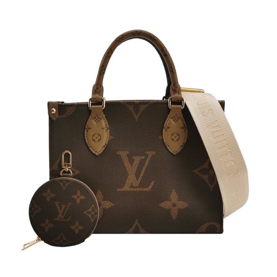 Louis Vuitton (LV) Onthego小號老花滿印子母包斜挎包肩背包晶片款-0