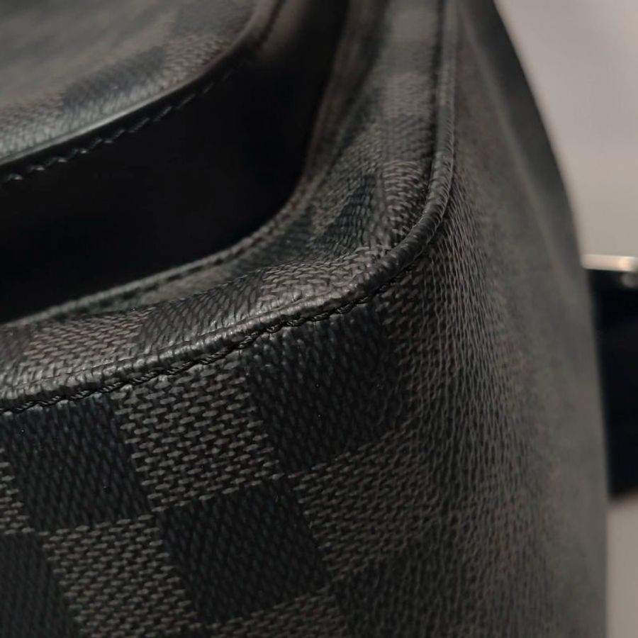 Louis Vuitton (LV) Josh牛皮棋盤格字母Logo雙肩包晶片款-24