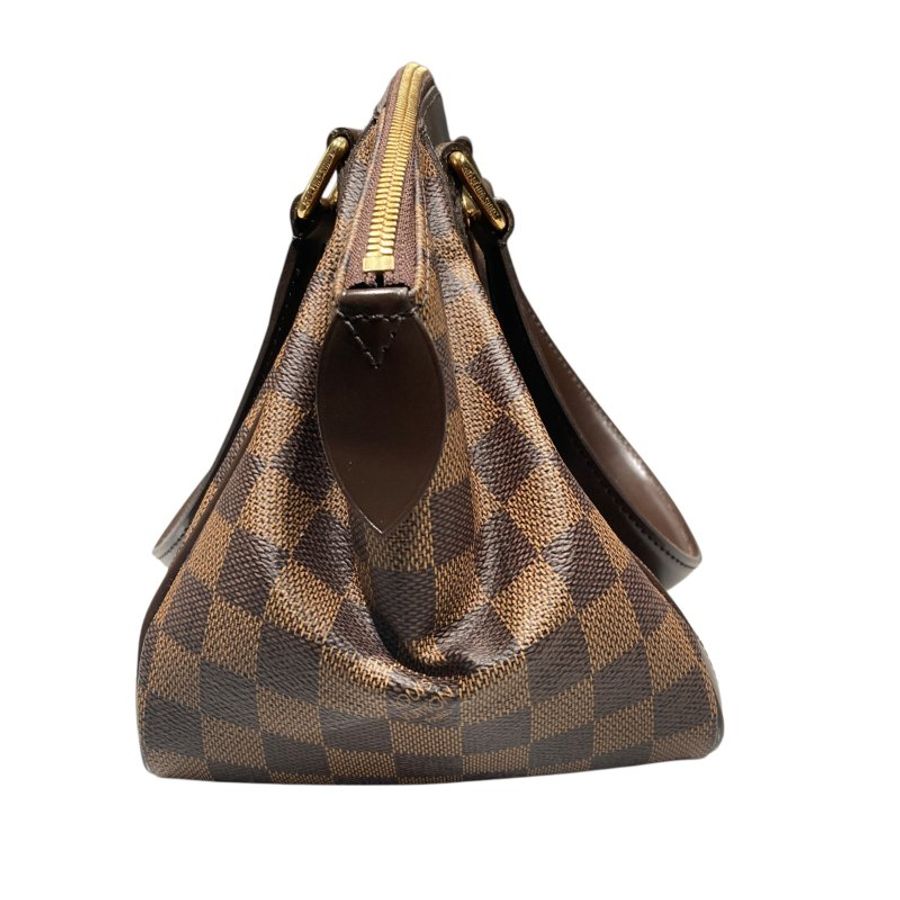 LOUIS VUITTON 路易威登 DAMIER EBENE VERONA PM 棕色 帆布 金釦-2