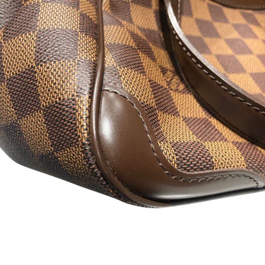 LOUIS VUITTON 路易威登 DAMIER EBENE VERONA PM 棕色 帆布 金釦-5