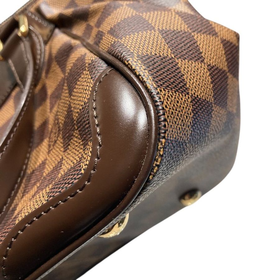 LOUIS VUITTON 路易威登 DAMIER EBENE VERONA PM 棕色 帆布 金釦-6