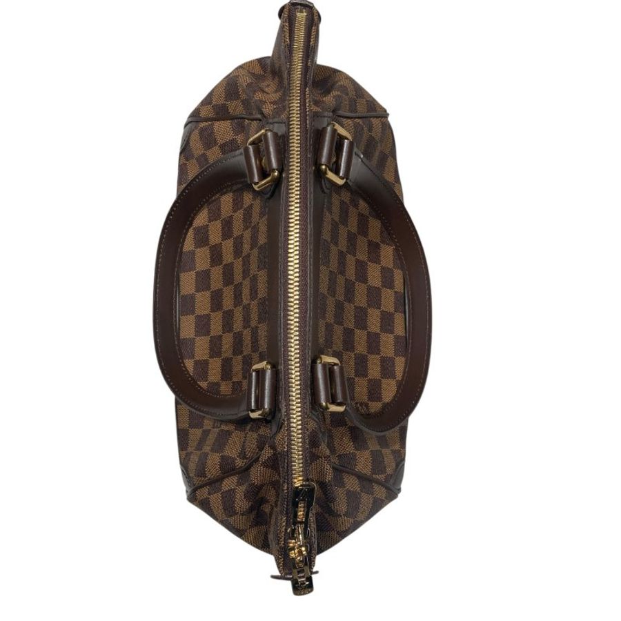 LOUIS VUITTON 路易威登 DAMIER EBENE VERONA PM 棕色 帆布 金釦-10