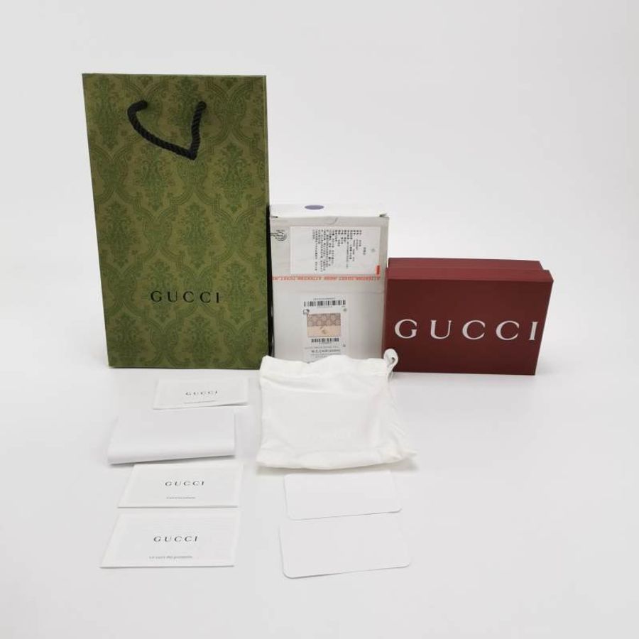 Gucci GG Marmont牛皮老花拼接雙G標誌卡包-7