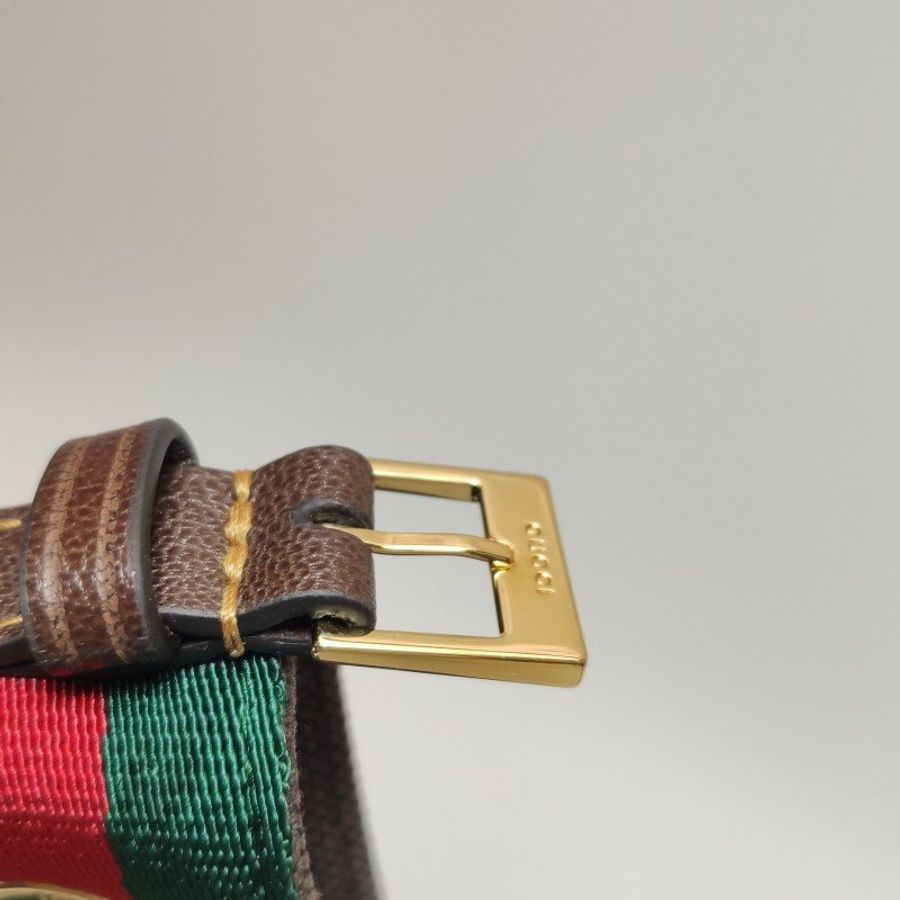 Gucci Venice小號羊皮尼龍布雙G老花子母包斜背包單肩包-12