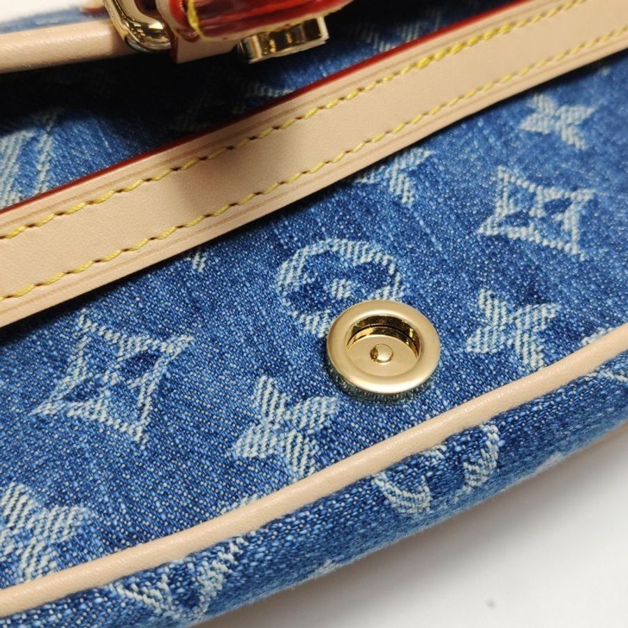 Louis Vuitton (LV) DianeNano帆布植鞣革拼色老花斜背包包肩包晶片款-10
