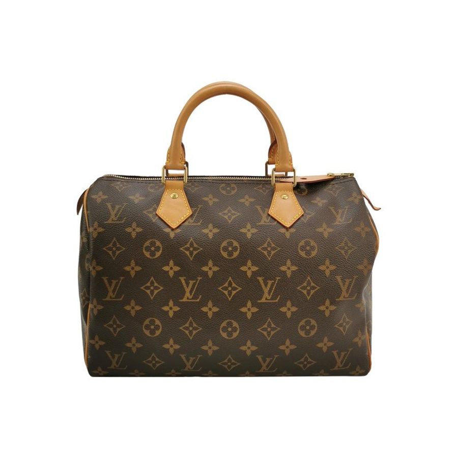 Louis Vuitton (LV) Speedy30植鞣革Monogram印花波士頓包手提包-0