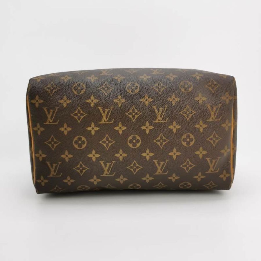Louis Vuitton (LV) Speedy30植鞣革Monogram印花波士頓包手提包-5