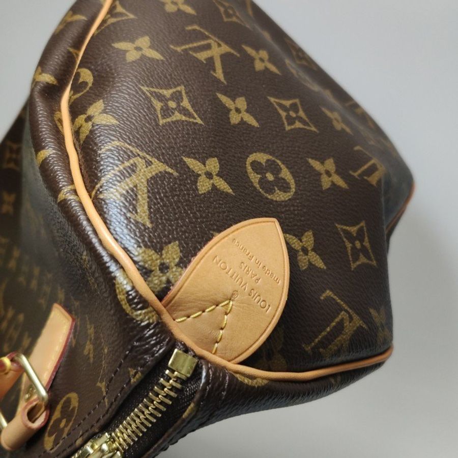 Louis Vuitton (LV) Speedy30植鞣革Monogram印花波士頓包手提包-19