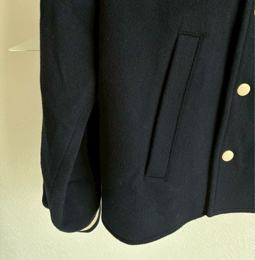 Celine 深藍/白logo棒球外套34-10