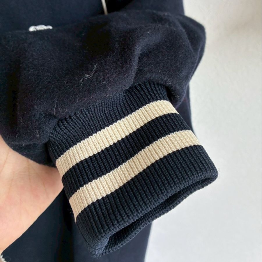 Celine 深藍/白logo棒球外套34-12