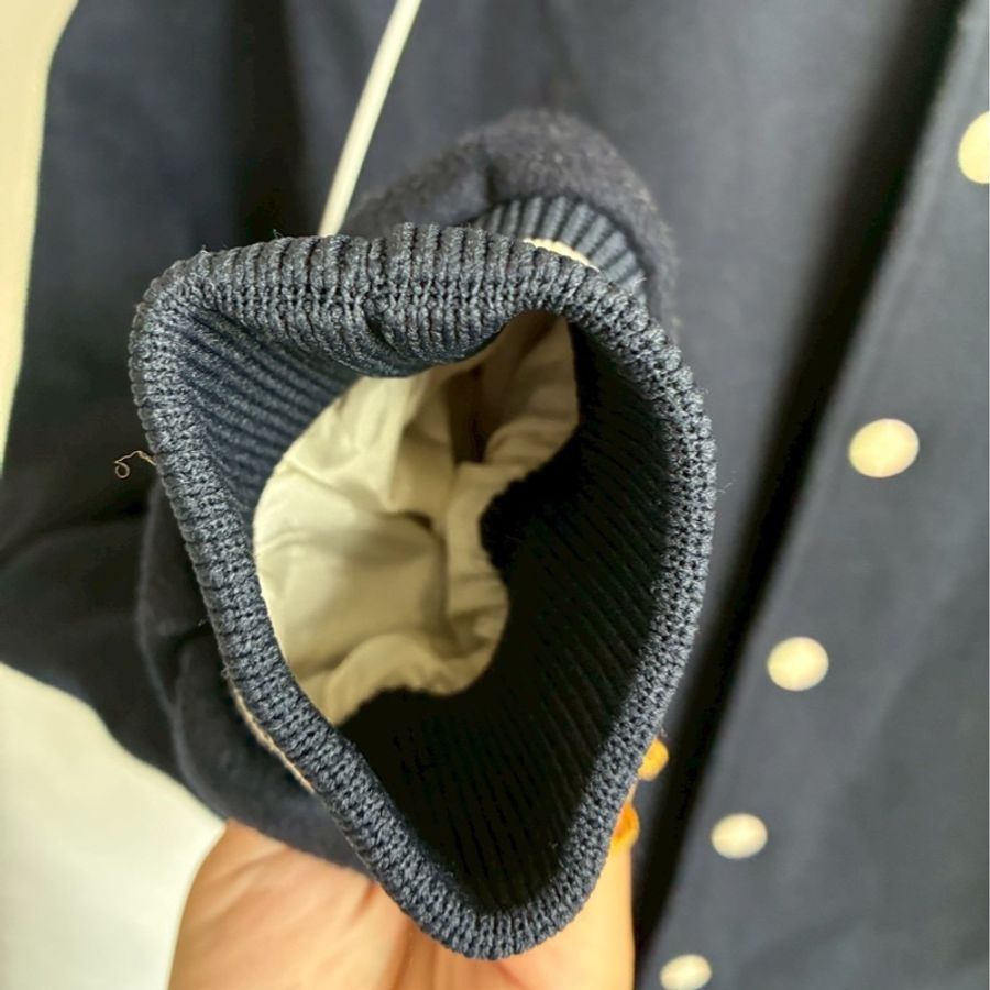 Celine 深藍/白logo棒球外套34-16