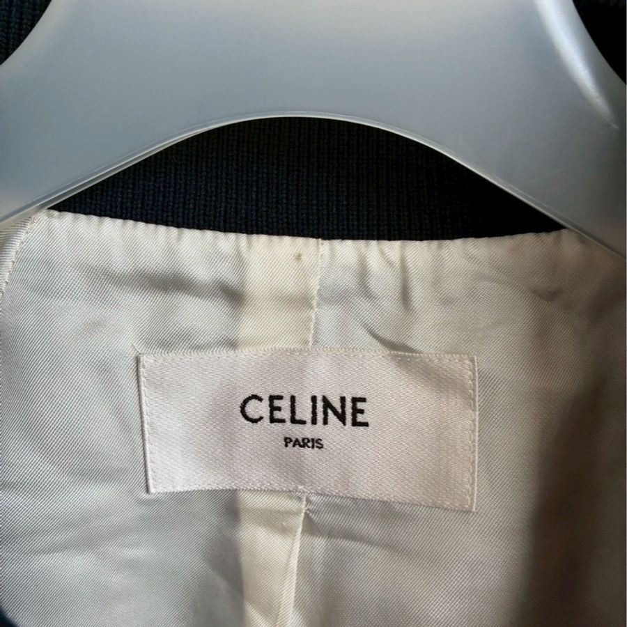 Celine 深藍/白logo棒球外套34-29