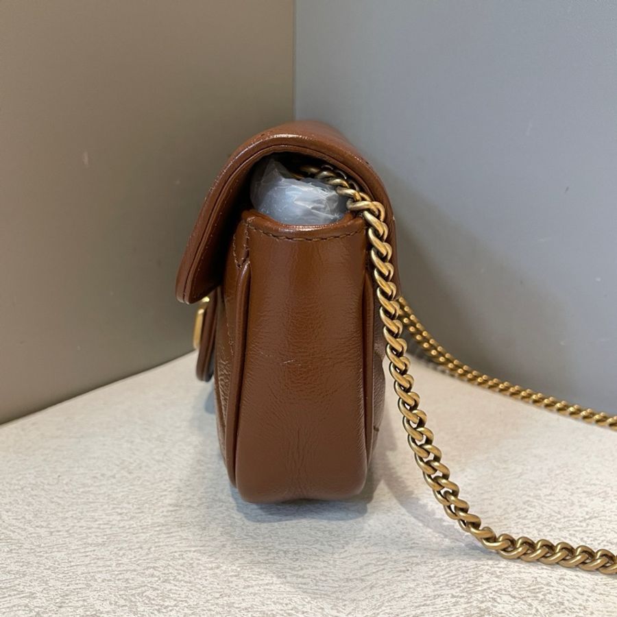 Gucci/古驰 Marmont迷你棕色马蒙斜挎包-3