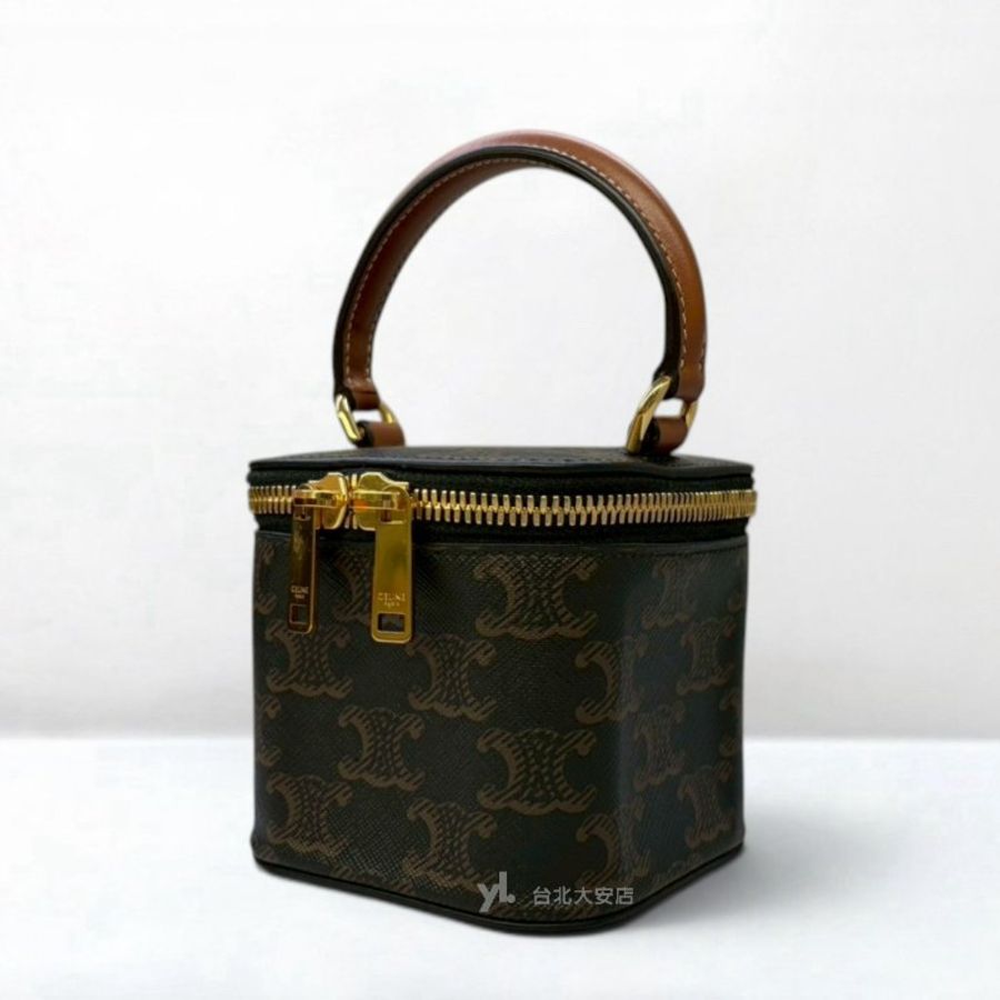 A13361-CELINE Vanity Case Mini 老花凱旋門小方盒10J762CZ1.04U-2