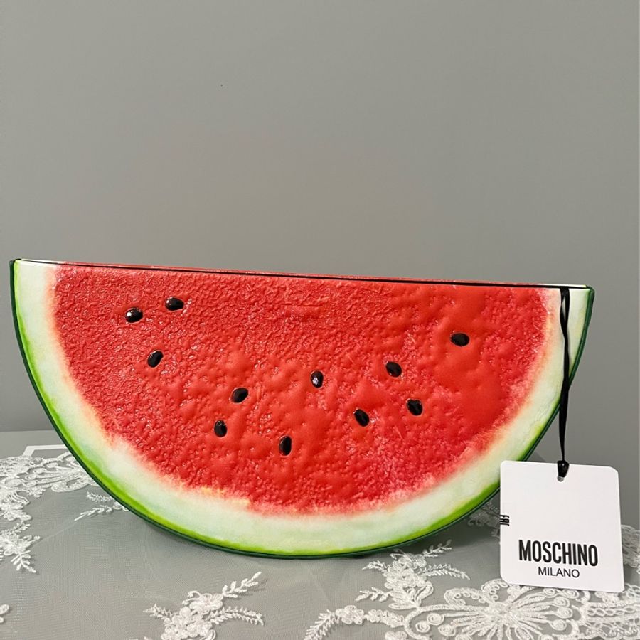 MOSCHINO《全新》西瓜🍉造型手拿包／斜背包｜限量趣味設計｜附原盒吊牌｜收藏逸品-3